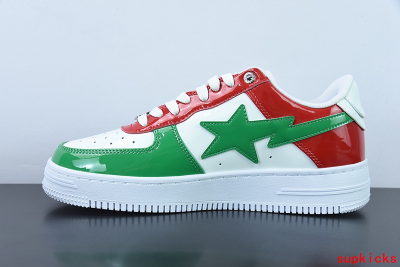 A Bathing Ape Bape Sta Low Green Red White
