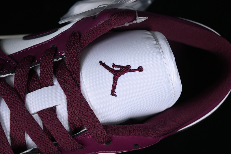 Nike Air Jordan 1 Low White Rose Red Sneakers