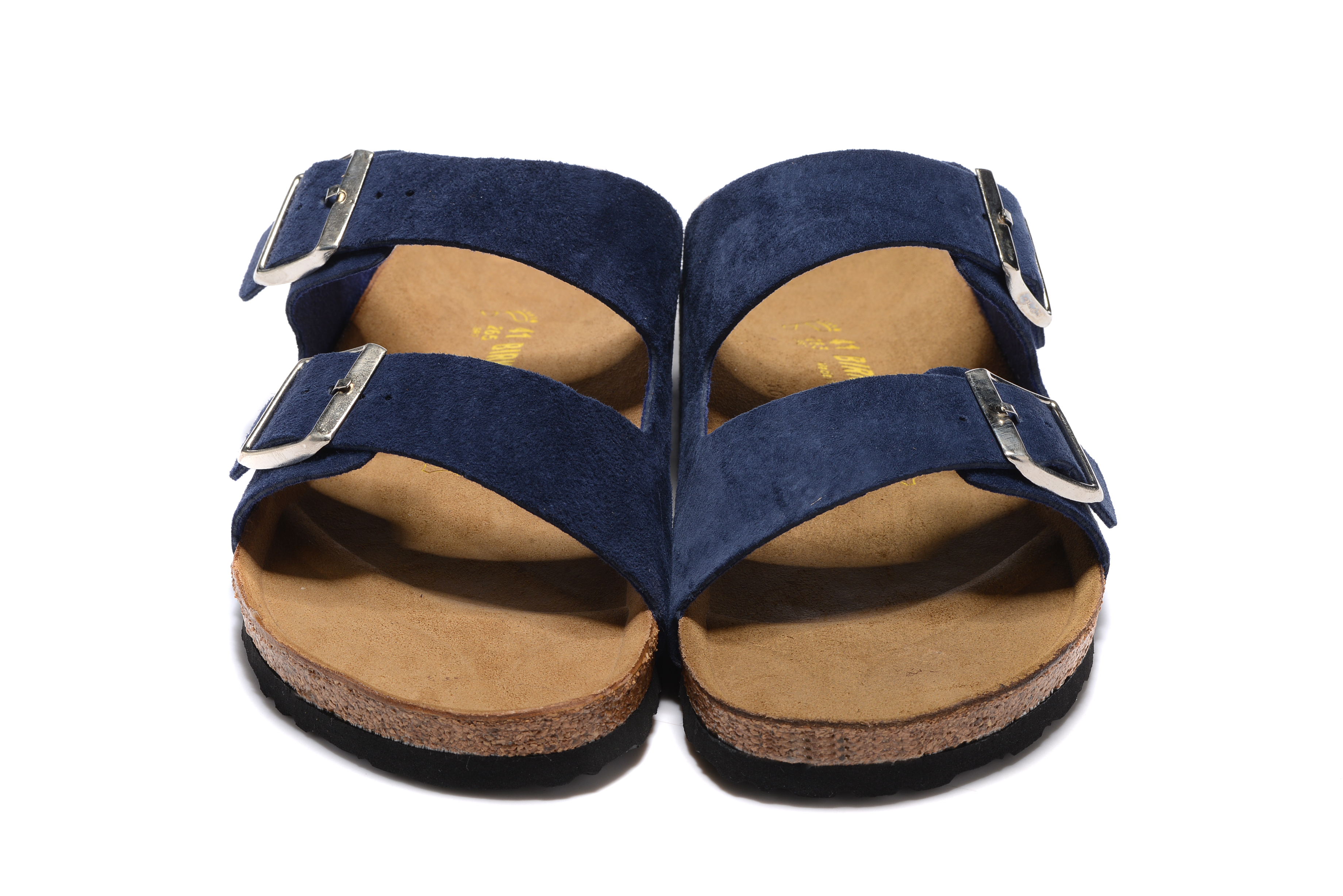 Birkenstock Arizona Navy Two Buckle Suede Leather Sandal