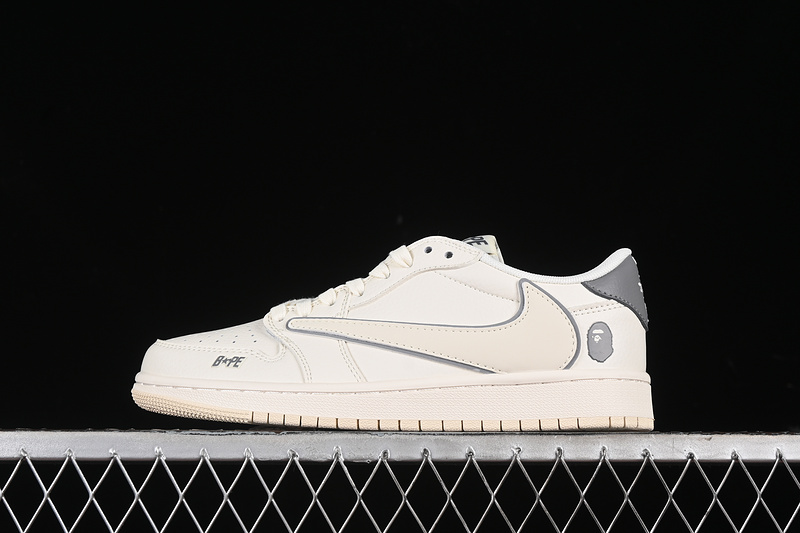 Nike Air Jordan 1 Low OG SP Off-White Travis Scott Fragment Design Grey White Sneakers
