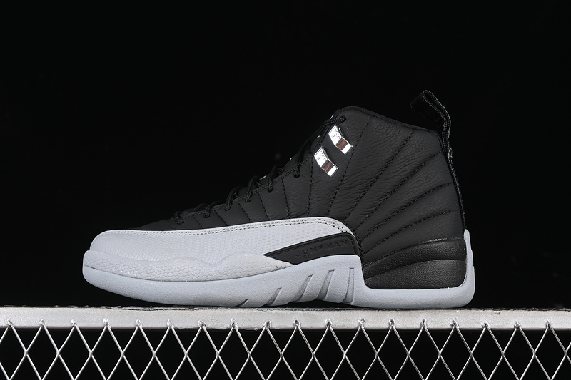 Nike Air Jordan 12 Black Grey Wolf Sneakers