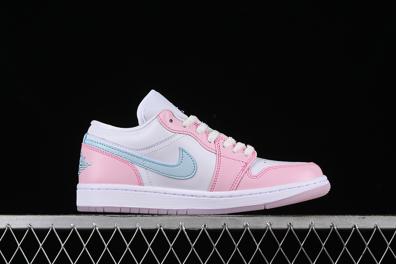 Nike Air Jordan 1 Low Se White Pink Foam Glacier Blue Sneakers