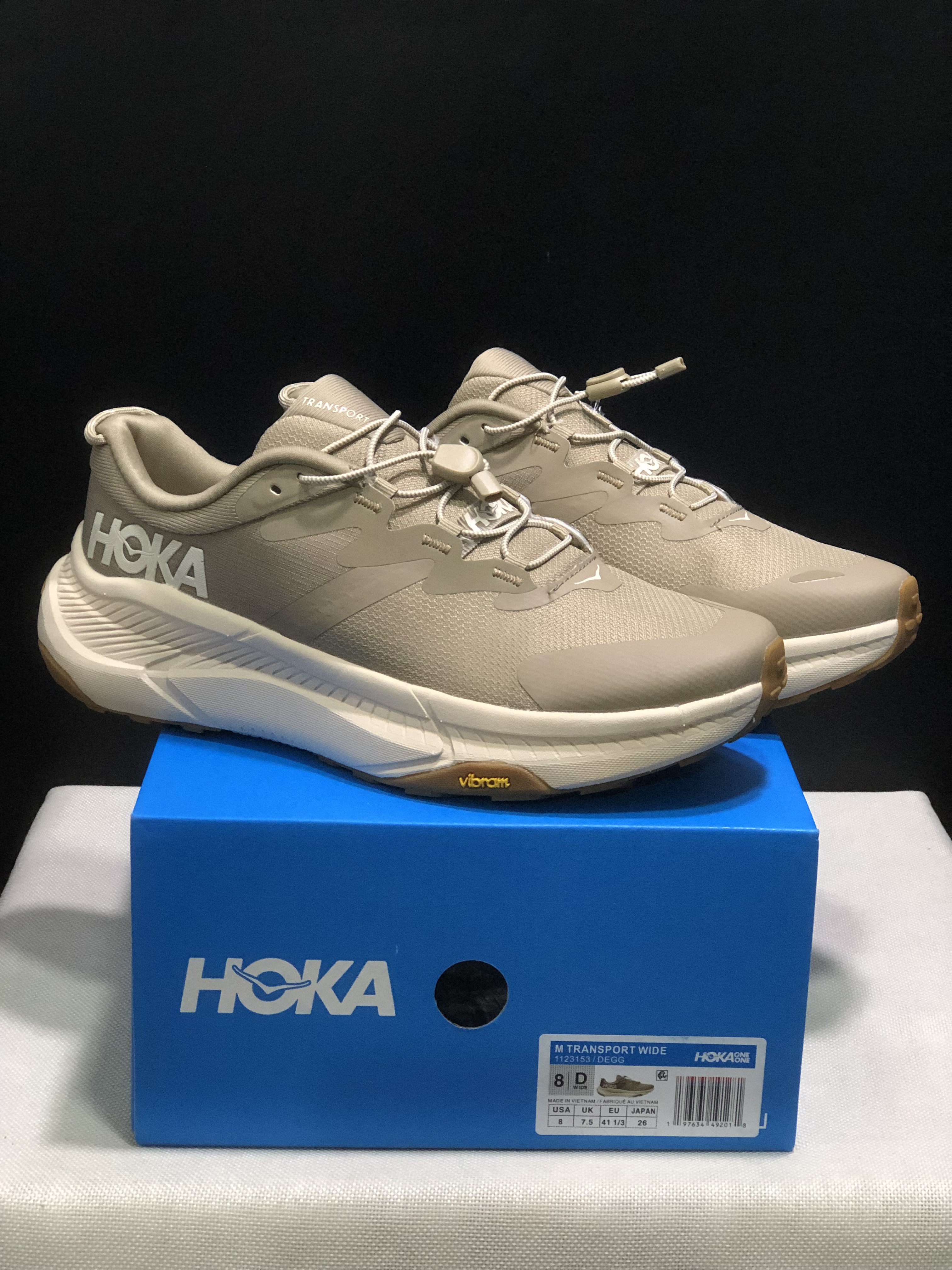 Hoka One One Transport Drawstring Low-top Running Shoes Sneakers Brown