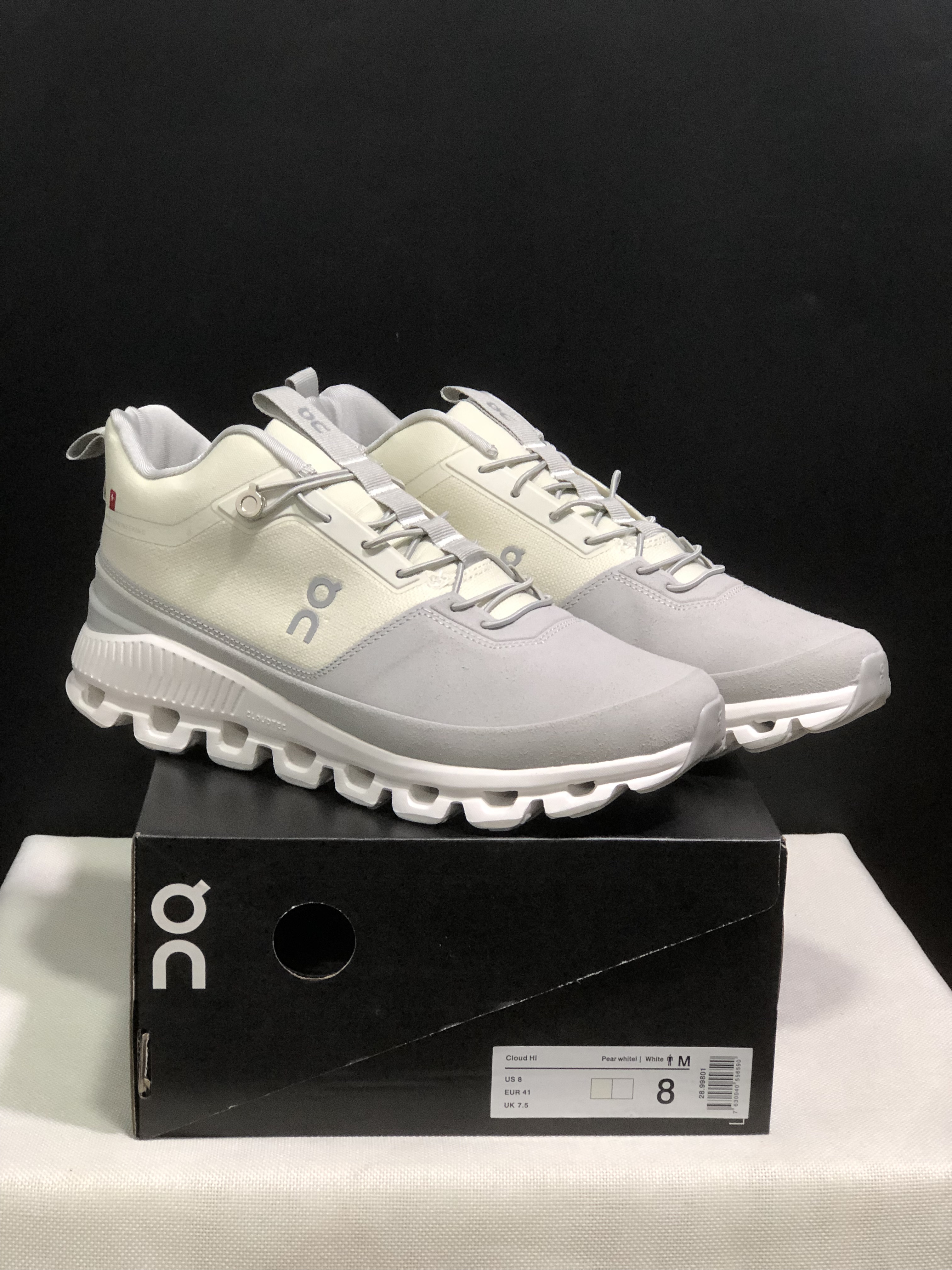 On Running Cloud Hi Edge Outdoor Training Running Shoes Beige/Light Grey