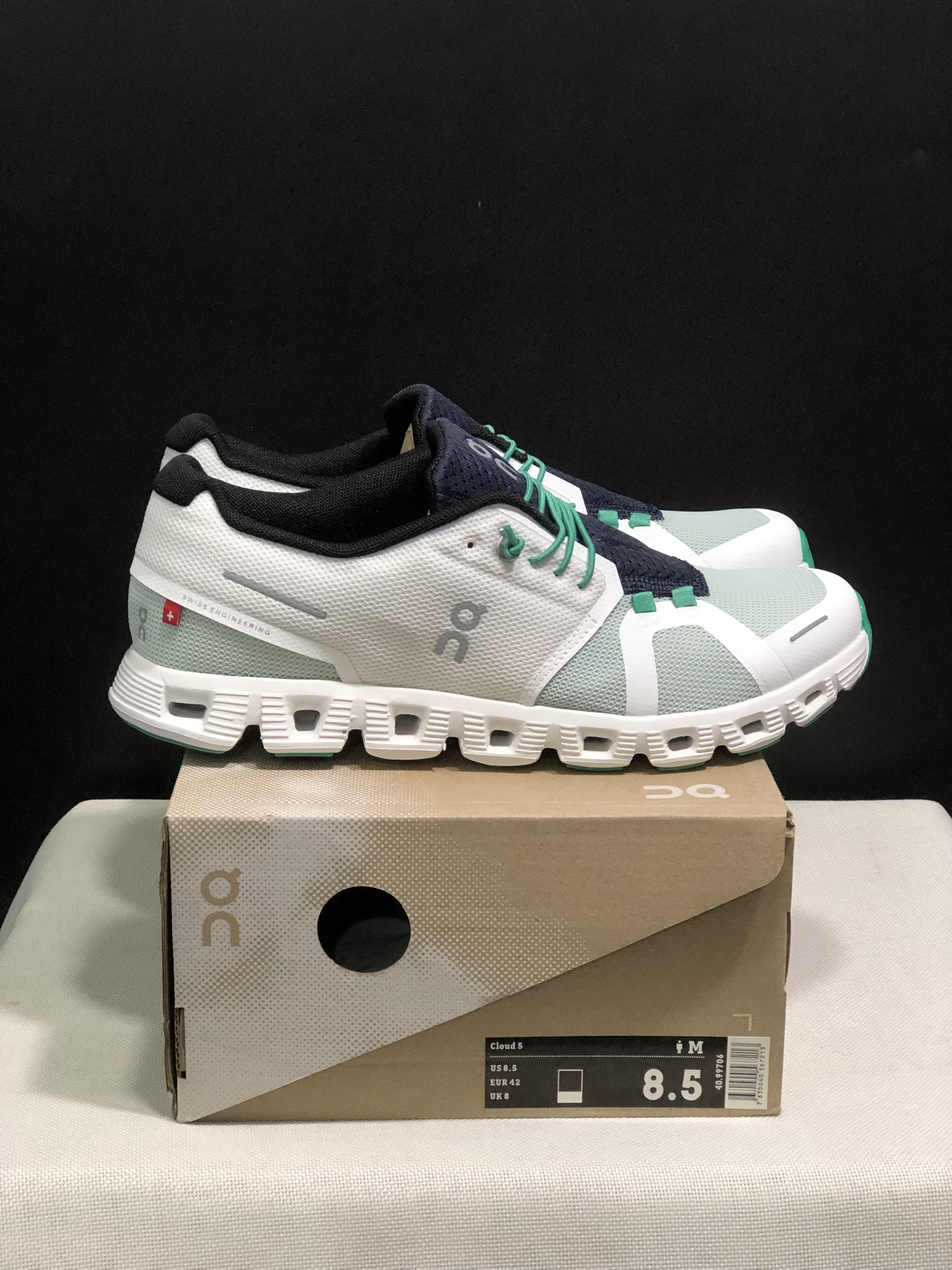 On Running Cloud 5 Lightweight Running Shoes Green/White