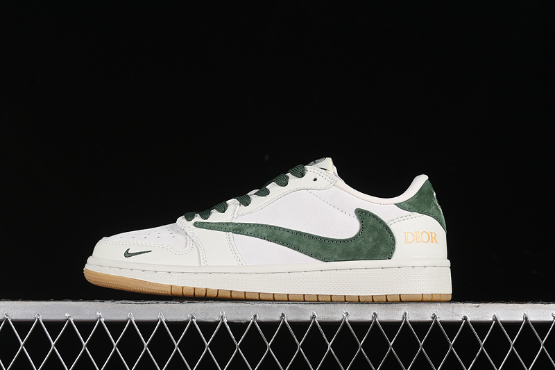 Nike Air Jordan 1 Low OG SP Travis Scott Fragment Design White Green Sneakers