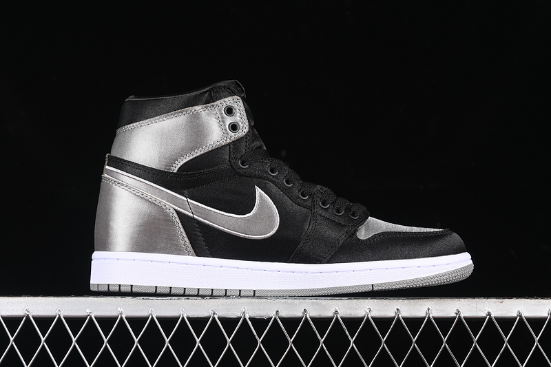 Nike Air Jordan 1 High OG Satin Shadow Black Medium Grey Sneakers