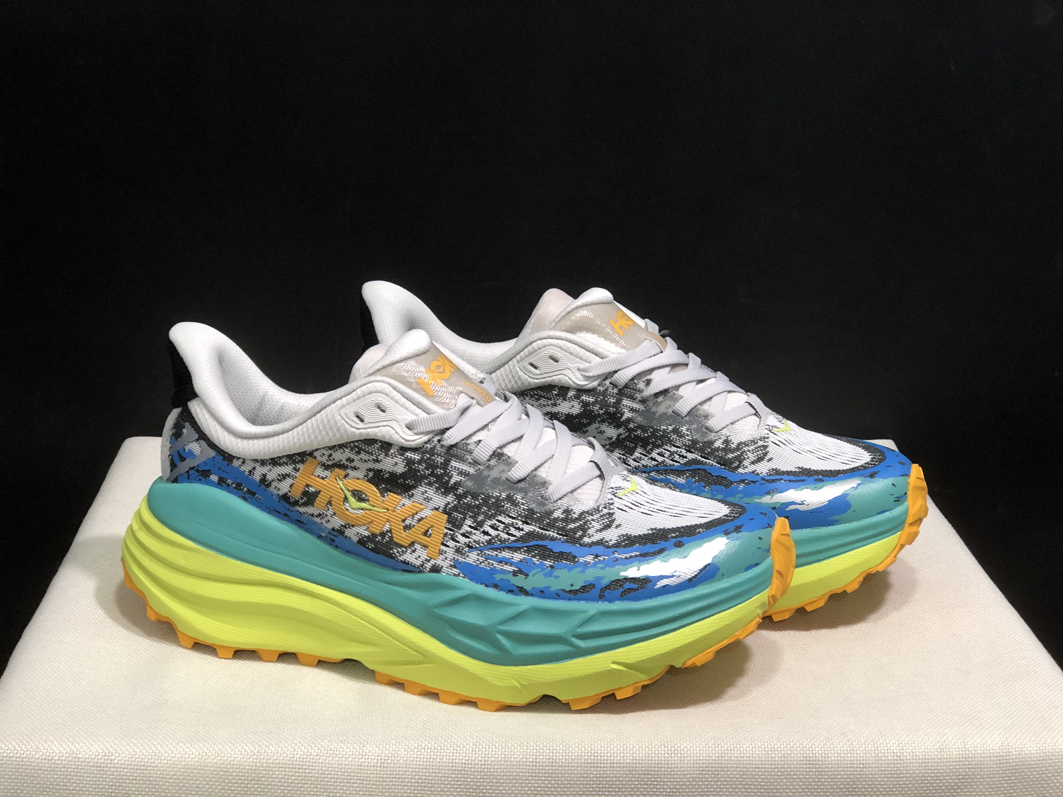 Hoka One One Stinson 7 Comfortable Anti-slip Outdoor Running Shoes Sneakers Teal