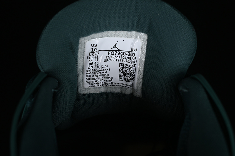 Nike Air Jordan 4 Remastered Oxidized Green White Sole Sneakers