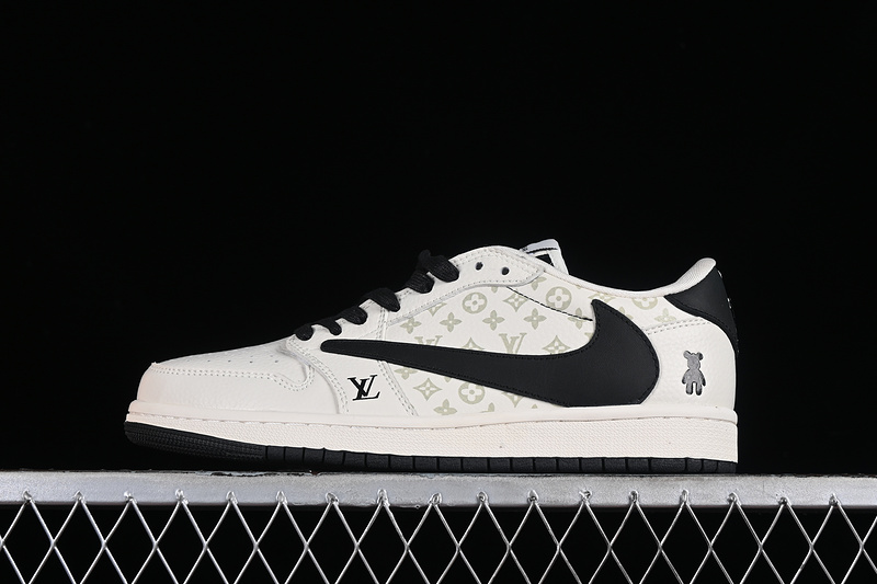 Nike Air Jordan 1 Low LV Travis Scott Fragment Design OG SP Black White Sneakers