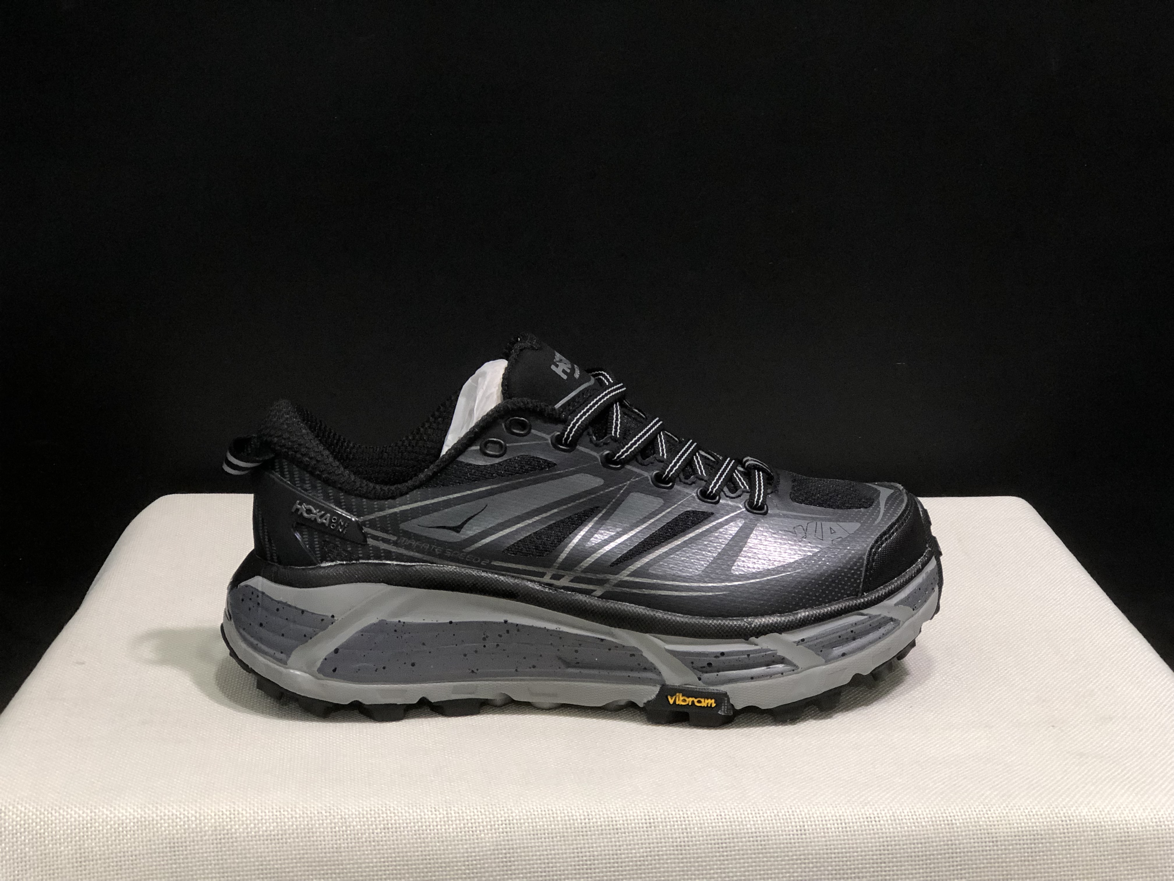 Hoka One One Mafate Speed 2 Mountain Anti-slip Running Shoes Sneakers Black