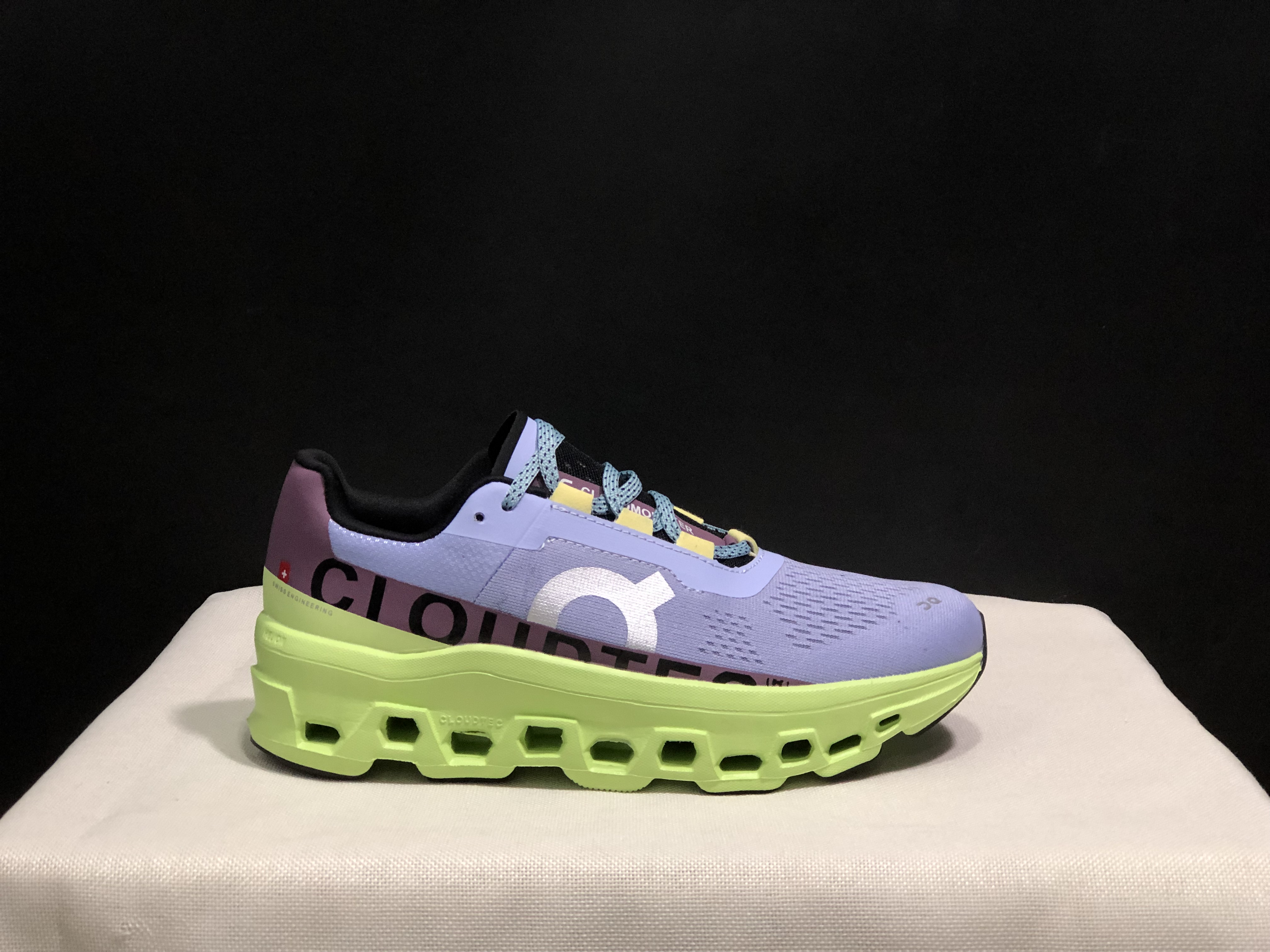 On Running Cloudmonster Anti-Slip Running Shoes Light Purple/Green