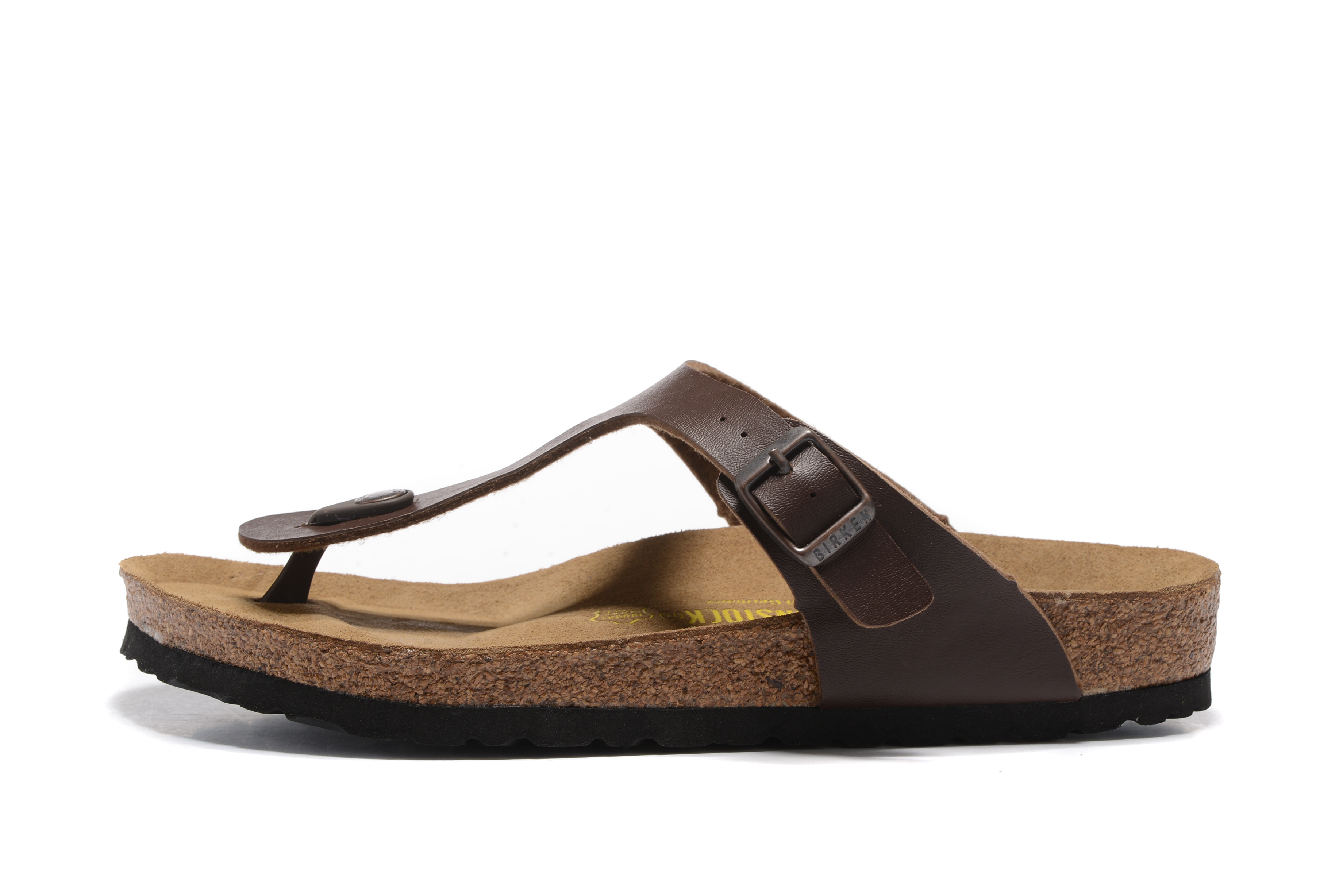 Birkenstock Gizeh Dark Brown Matte Flip Flops Leather Sandals