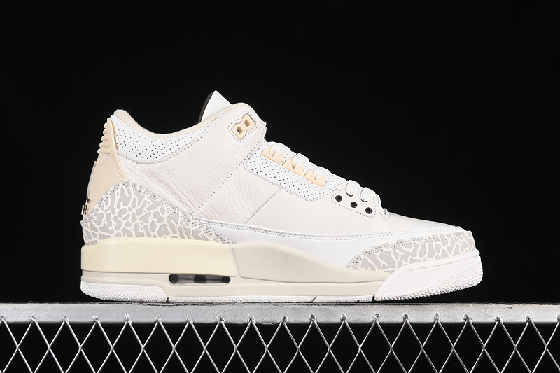 Nike Air Jordan 3 Retro Travis Scott Fragment Design Cactus Jack White Grey Sneakers