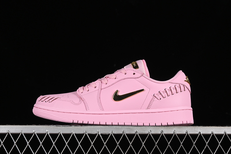 Nike Air Jordan 1 Low Method Of Make Metallic Gold Perfect Pink Sneakers