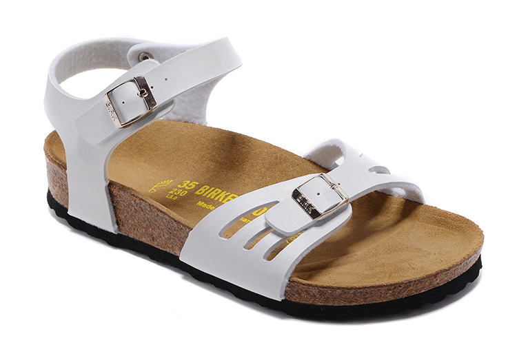 Birkenstock Granada Hollow Butterfly Pattern Single Buckle Slip Band White Matte  Buckle Strap Sandal