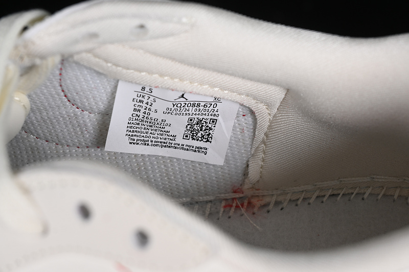 Nike Air Jordan 1 Low OG SP Travis Scott Fragment Design LV Red Blue White Sneakers