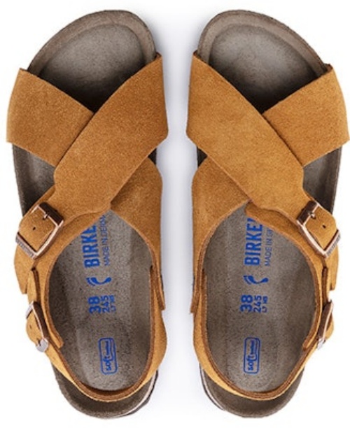 Birkenstock Tulum Suede Leather Ankle Strap 1019621 Brown Narrow Sandals