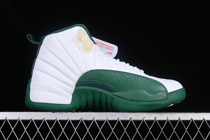 Nike Air Jordan 12 Retro Green White Sneakers