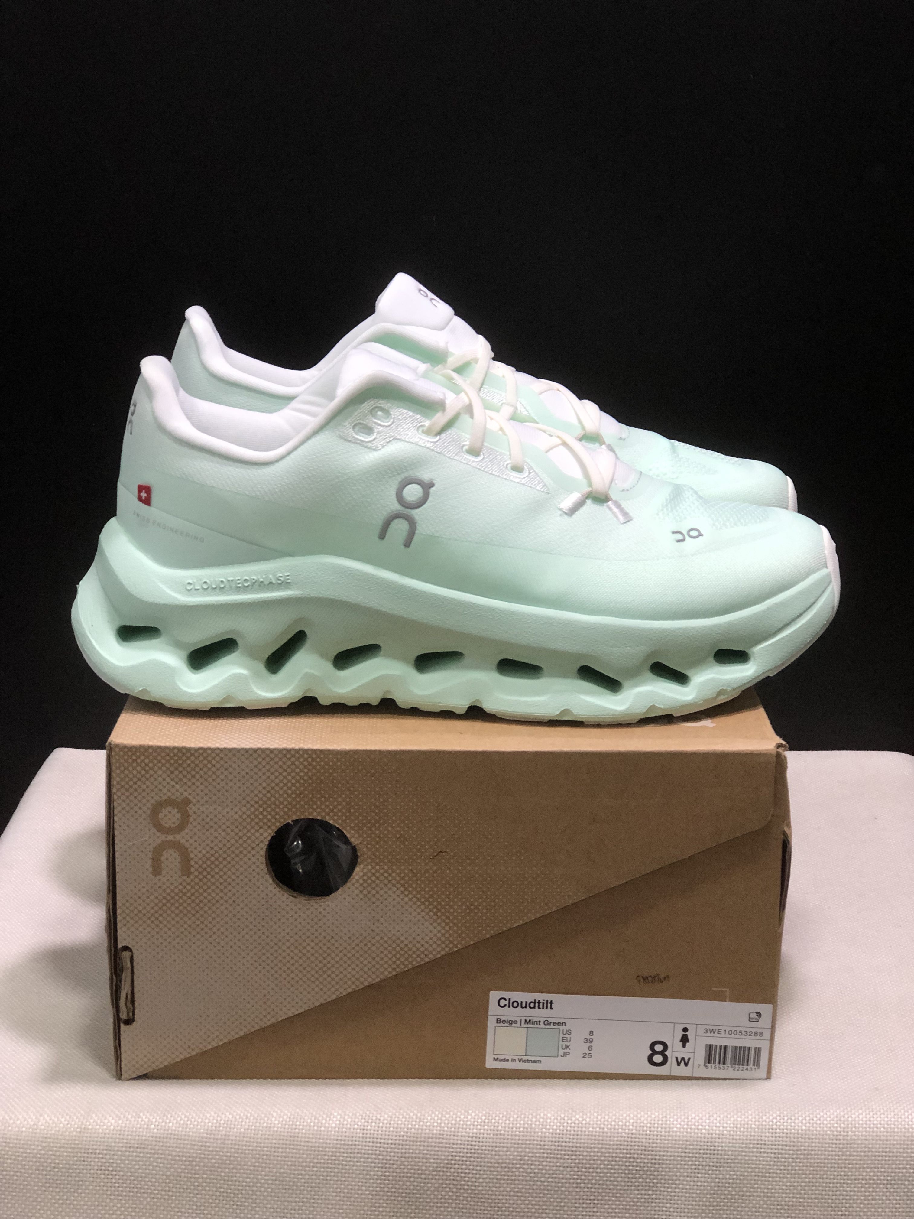 On Running Cloudtilt Durable Casual Life Shoes White/Mint Green