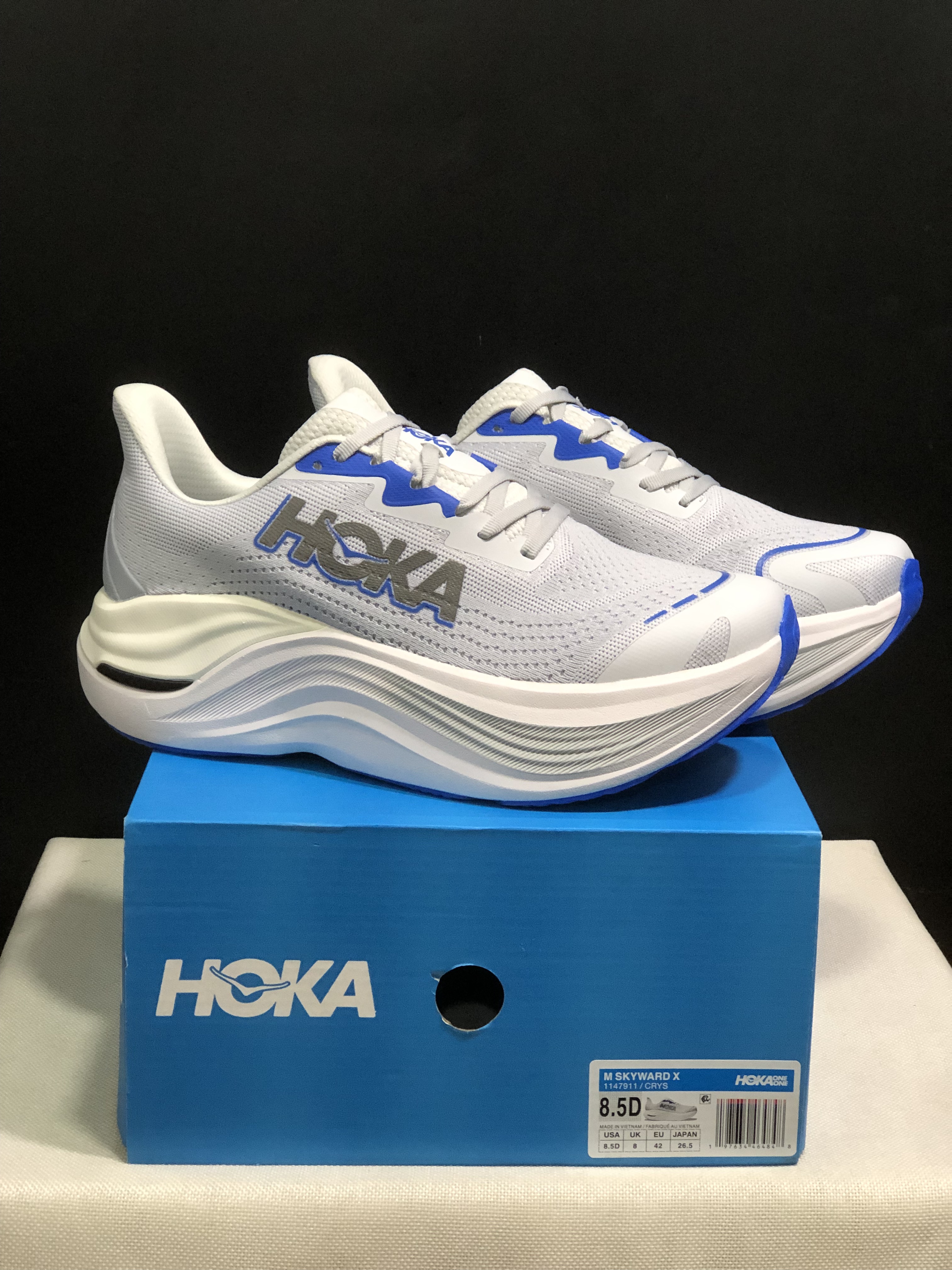 Hoka One One Skyward X Silver Anti-slip Wear-resistant Running Shoes Sneakers