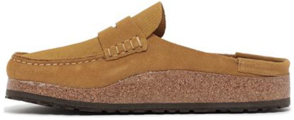 Birkenstock Naples Suede Leather Corduroy Cork 1025472 Brown Sandals