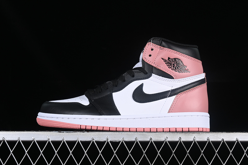 Nike Air Jordan 1 Retro High NRG Black White Pink Sneakers