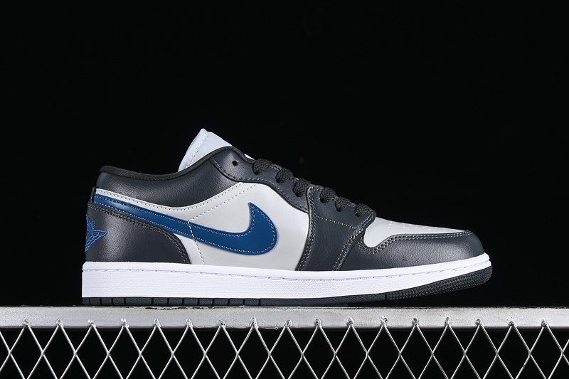 Nike Air Jordan 1 Low Anthracite Neutral Grey White Industrial Blue Sneakers