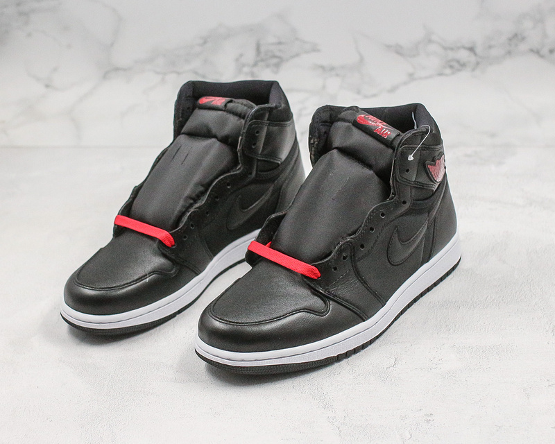 Nike Air Jordan 1 Retro OG High Black Gym Red Metallic Silver Sneakers