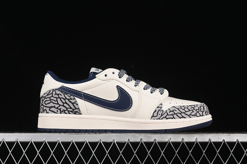 Nike Air Jordan 1 Low DIOR Travis Scott Fragment Design OG SP Black Cement White Navy Sneakers