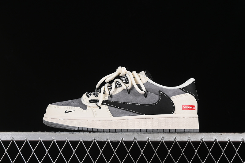 Nike Air Jordan 1 Low OG SP Travis Scott Fragment Design White Grey Black Sneakers