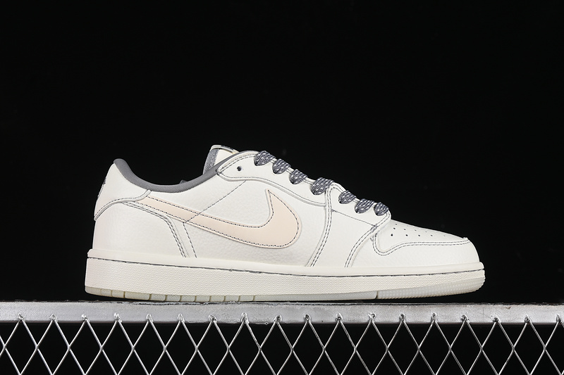 Nike Air Jordan 1 Low Travis Scott Fragment Design Supreme OG SP Grey White Sneakers