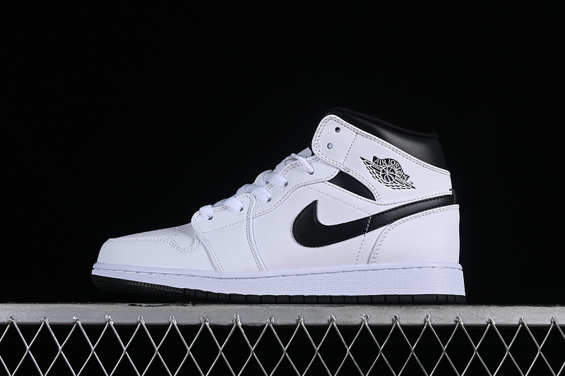 Nike Air Jordan 1 Mid Black Sole White Sneakers