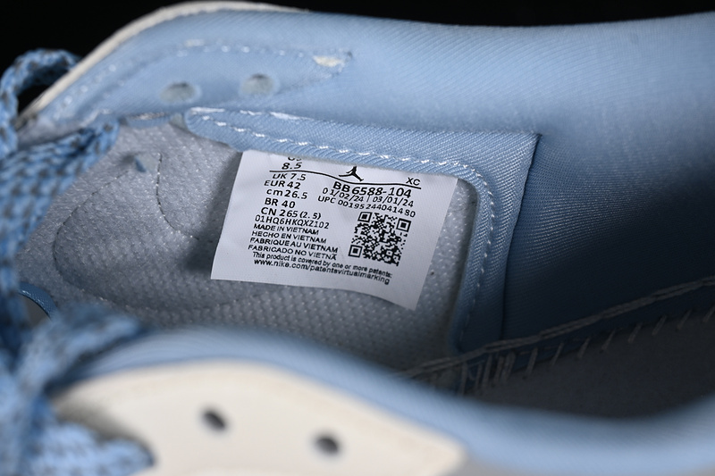 Nike Air Jordan 1 Low Travis Scott Fragment Design BAPE Grey White Blue Sneakers