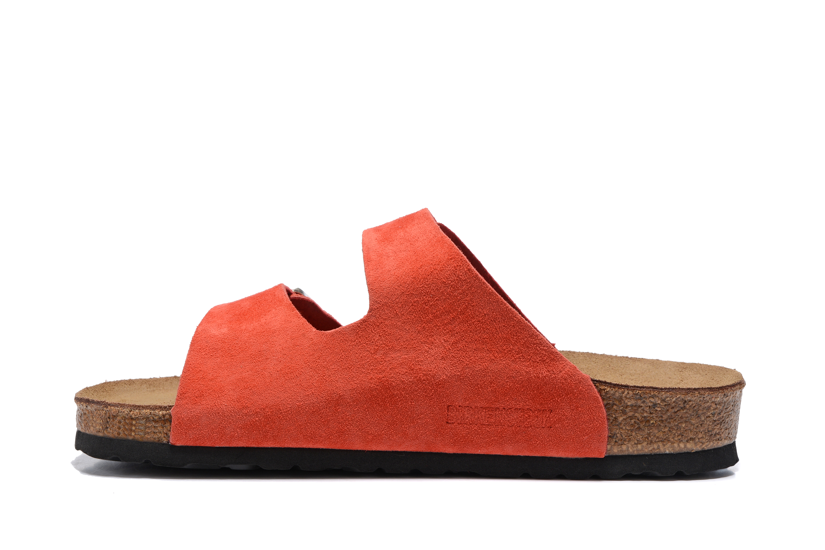 Birkenstock Arizona Orange Two Buckle Suede Leather Sandal