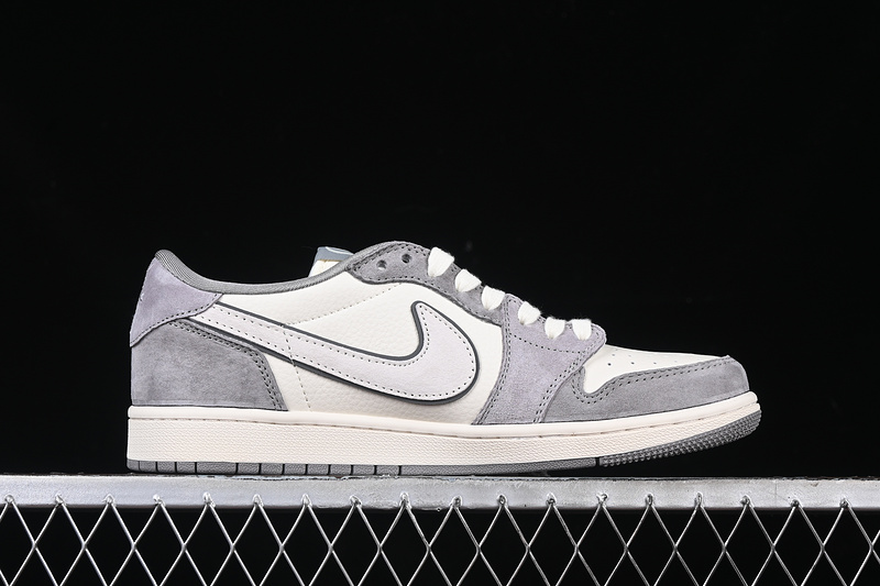 Travis Scott Fragment Design Nike Air Jordan 1 Low Gucci OG SP Grey White Sneakers