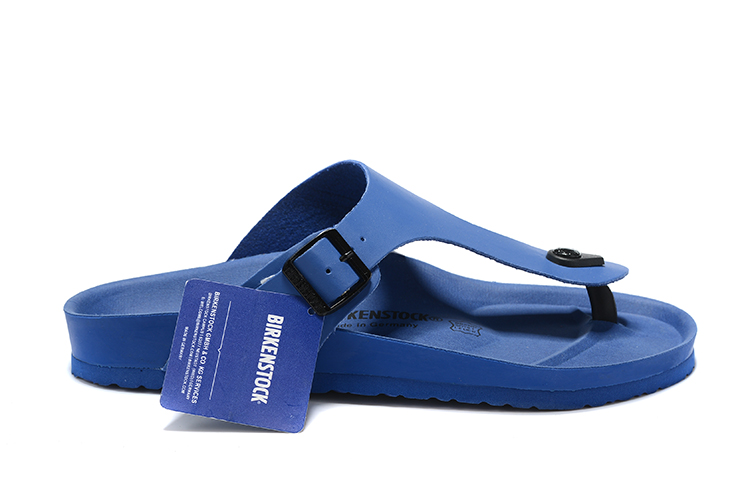 Birkenstock Navy Matte Leather Casual Flip Flops