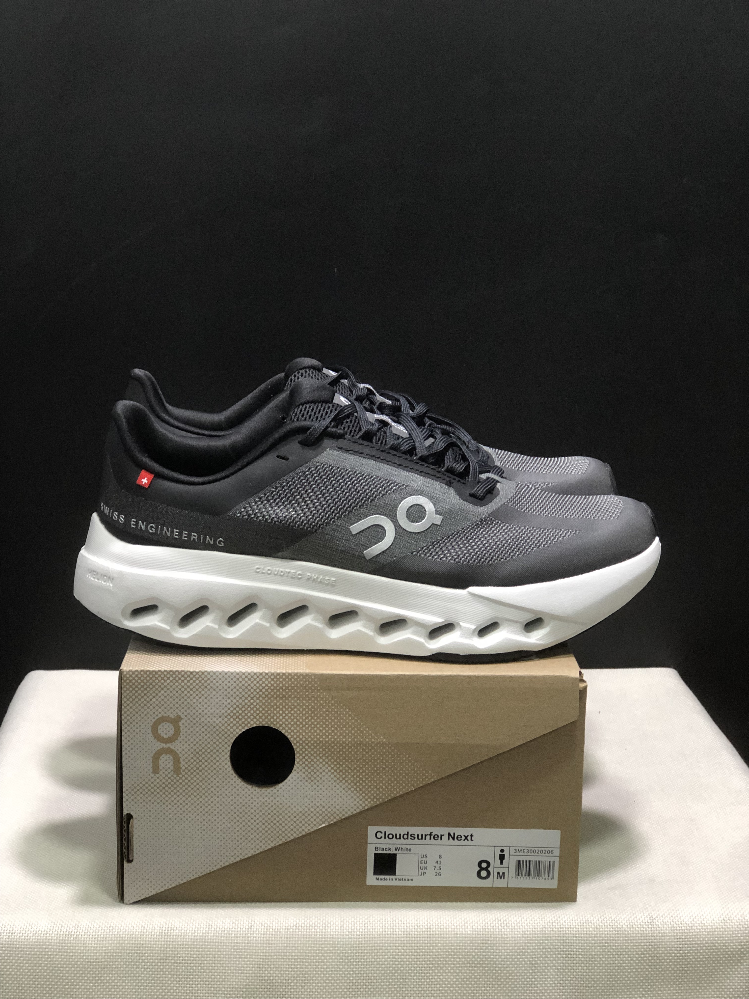 On Running Cloudsurfer Next Casual Running Shoes Dark Grey/Black/White