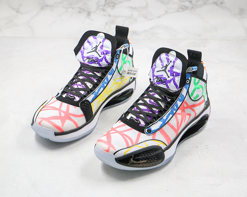 Nike Air Jordan XXXIV 34 Zion PE Noah White Multicolor Sneakers