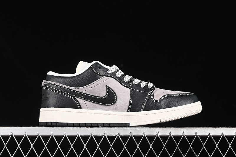 Nike Air Jordan 1 Low Supreme Black Grey Sneakers