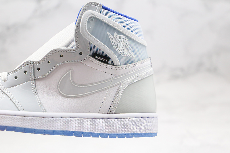 Nike Air Jordan 1 Retro High Zoom White Grey Racer Blue Sneakers