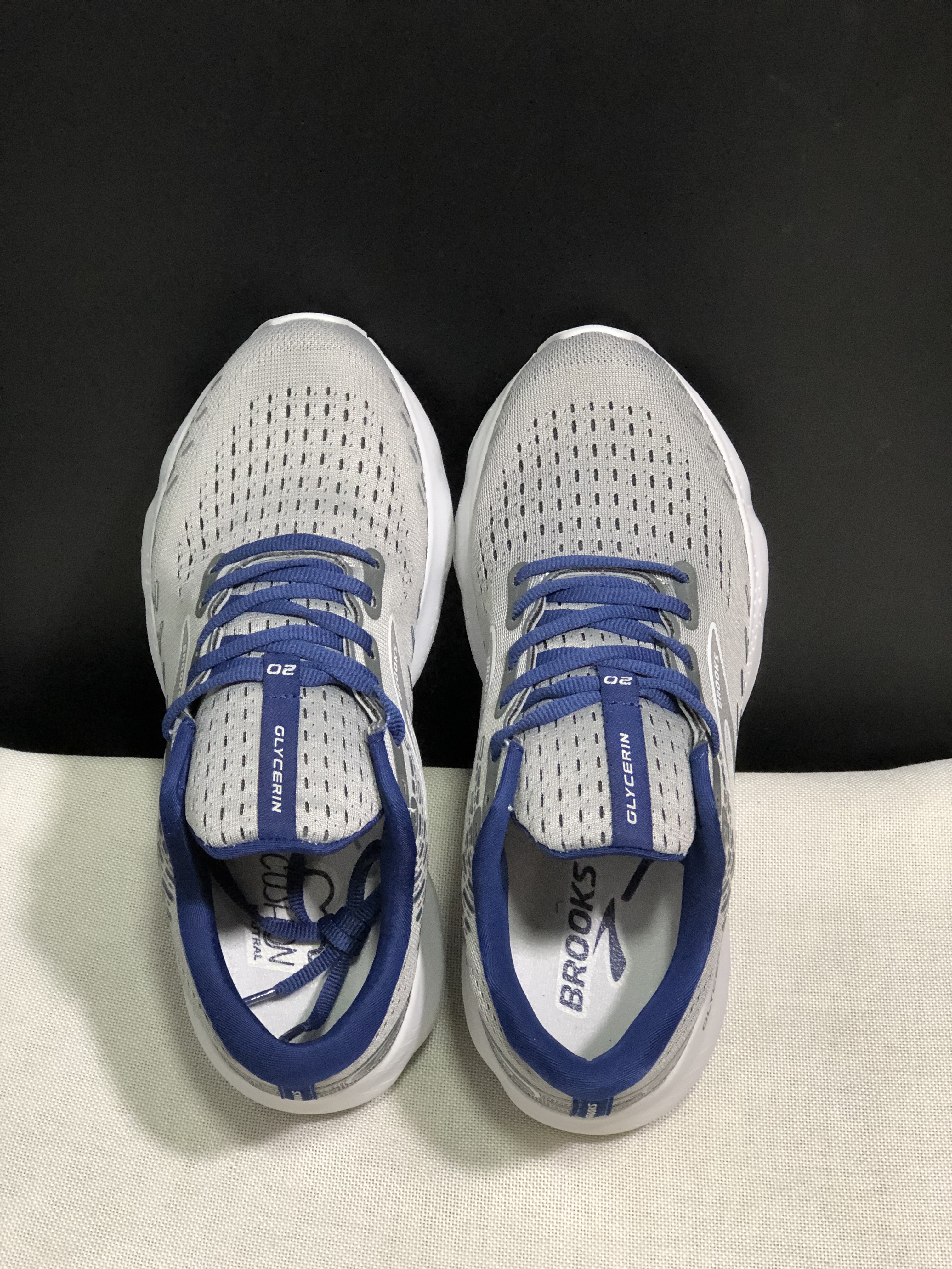 Brooks Glycerin GTS 20 Shock-absorbing Wear-resistant Running Shoes Grey