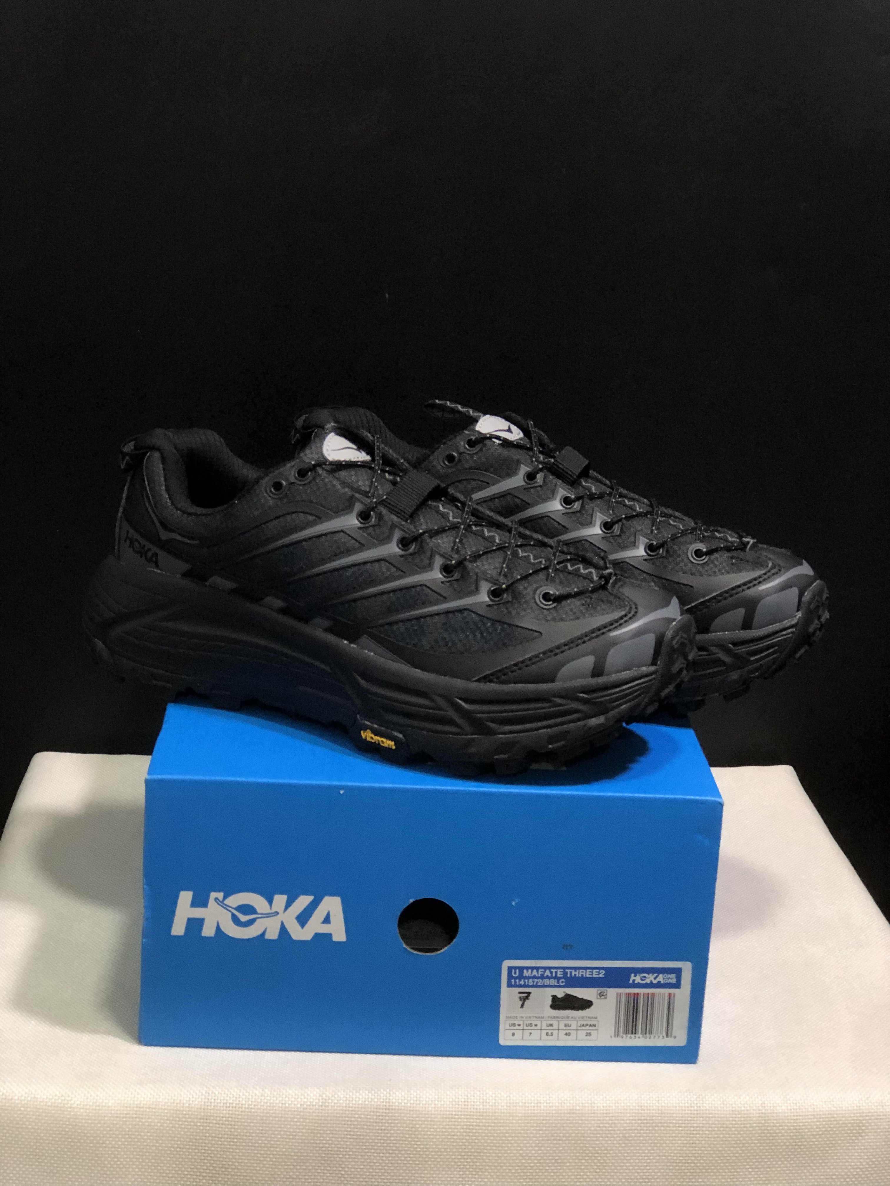 Hoka One One Mafate Three 2 Anti-slip Running Shoes Sneakers Black