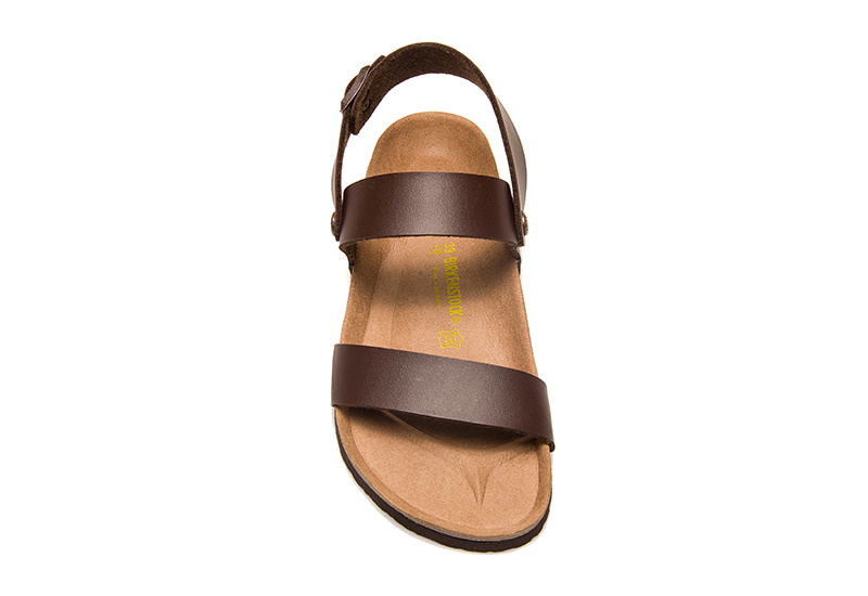 Birkenstock Brown Casual Matte Leather Strappy Sandals