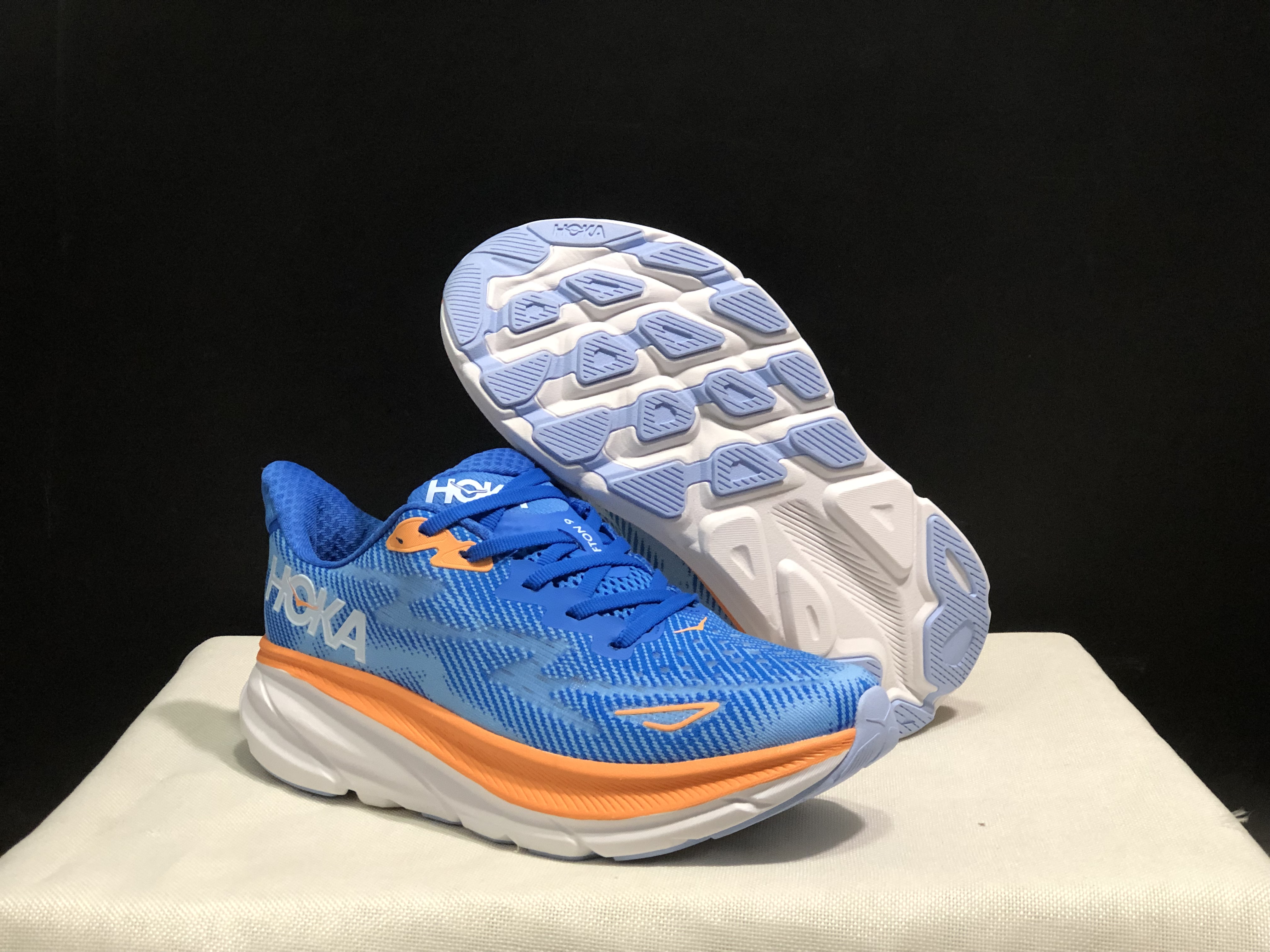 Hoka One One Clifton 9 Running Shoes Athletic Shoes Sneakers Blue