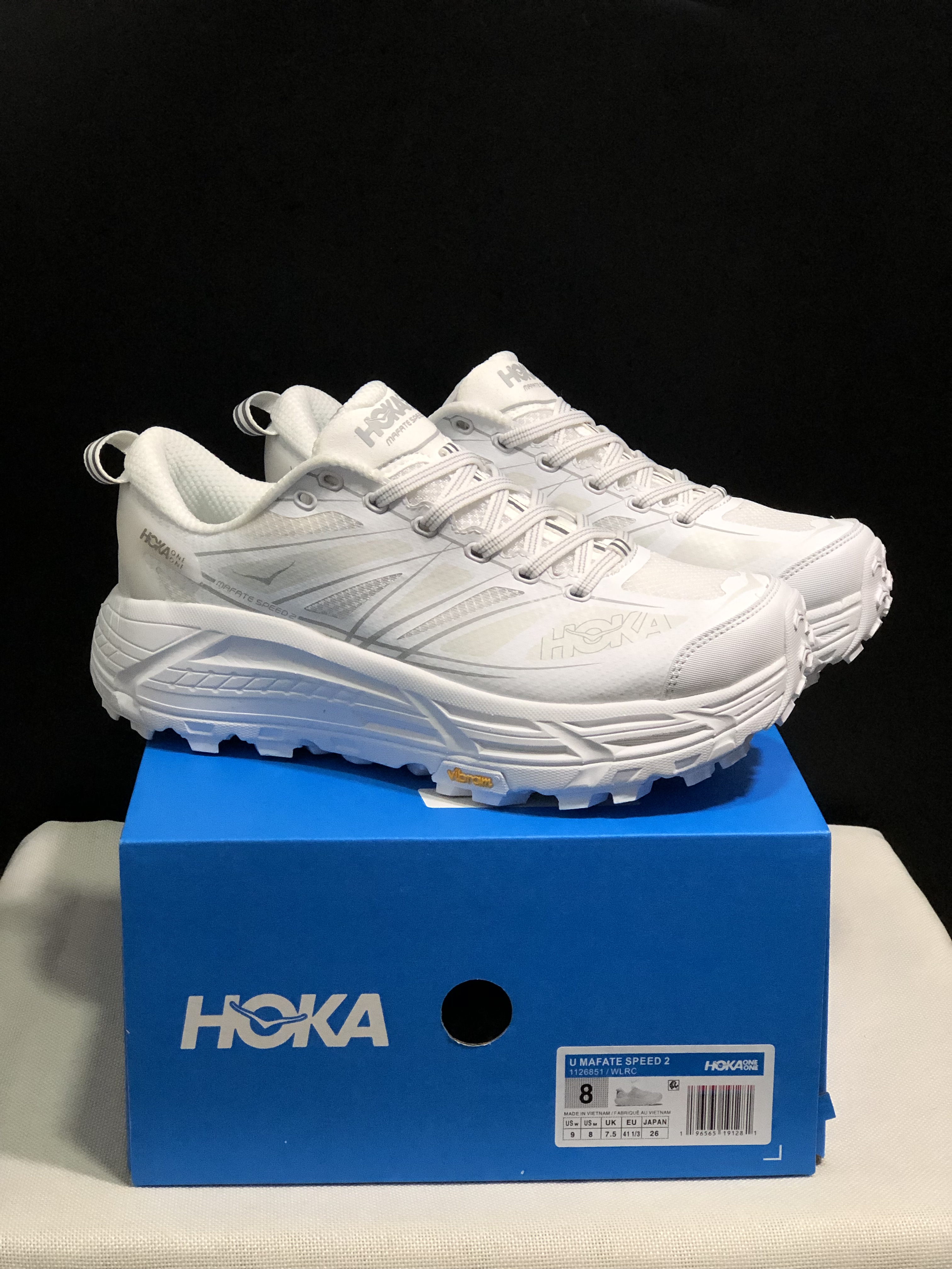 Hoka One One Mafate Speed 2 Mountain Anti-slip White Running Shoes Sneakers