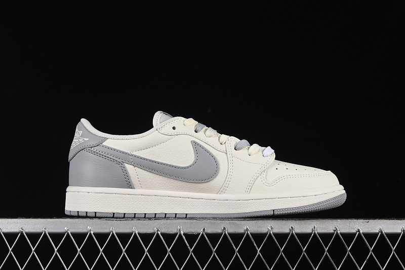 Nike Air Jordan 1 Retro Low OG SP Off-White Travis Scott Fragment Design White Grey Sneakers