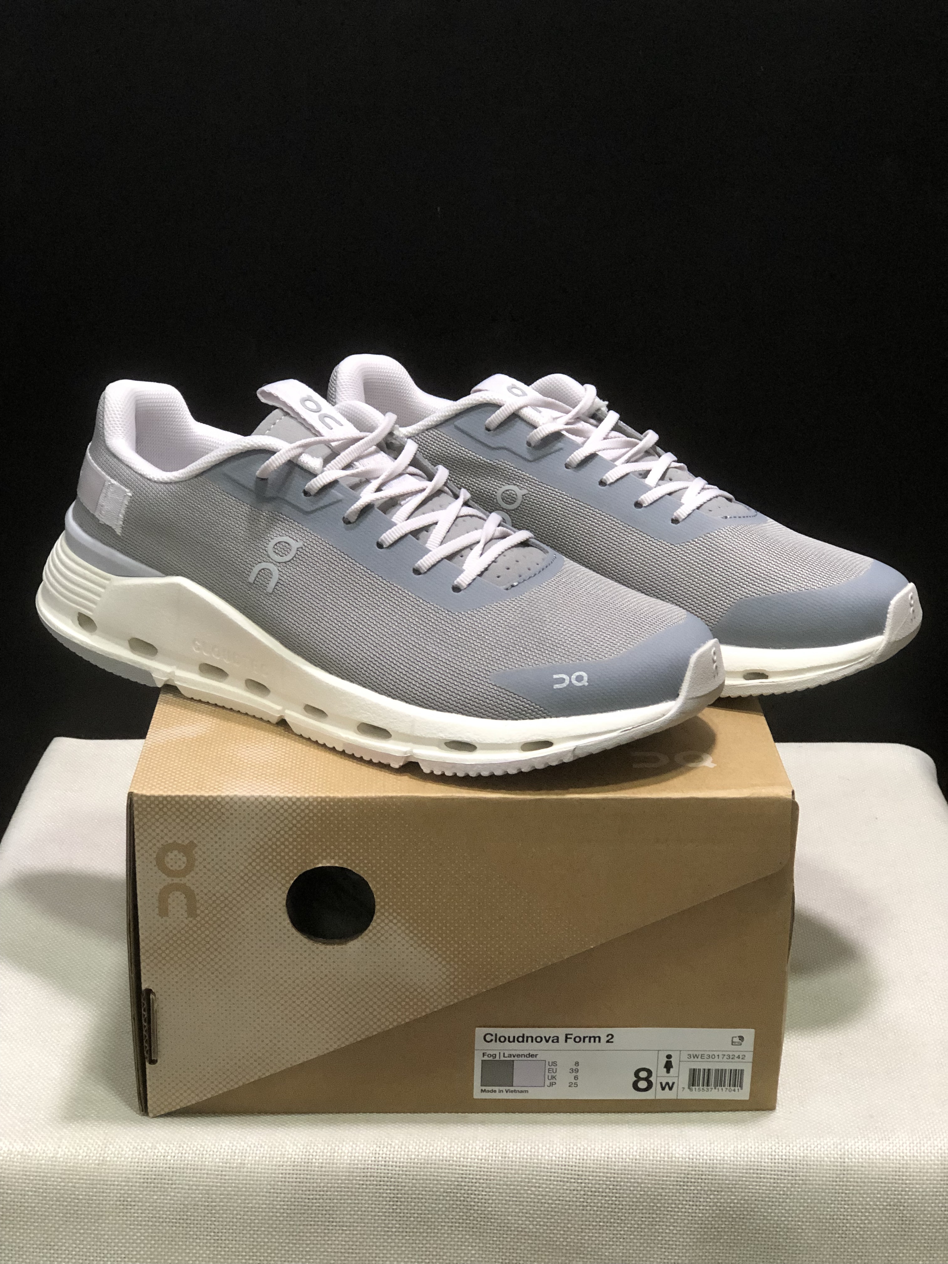 On Running Cloudnova Form 2 Fashionable Casual Running Shoes Fog Grey/Lavender