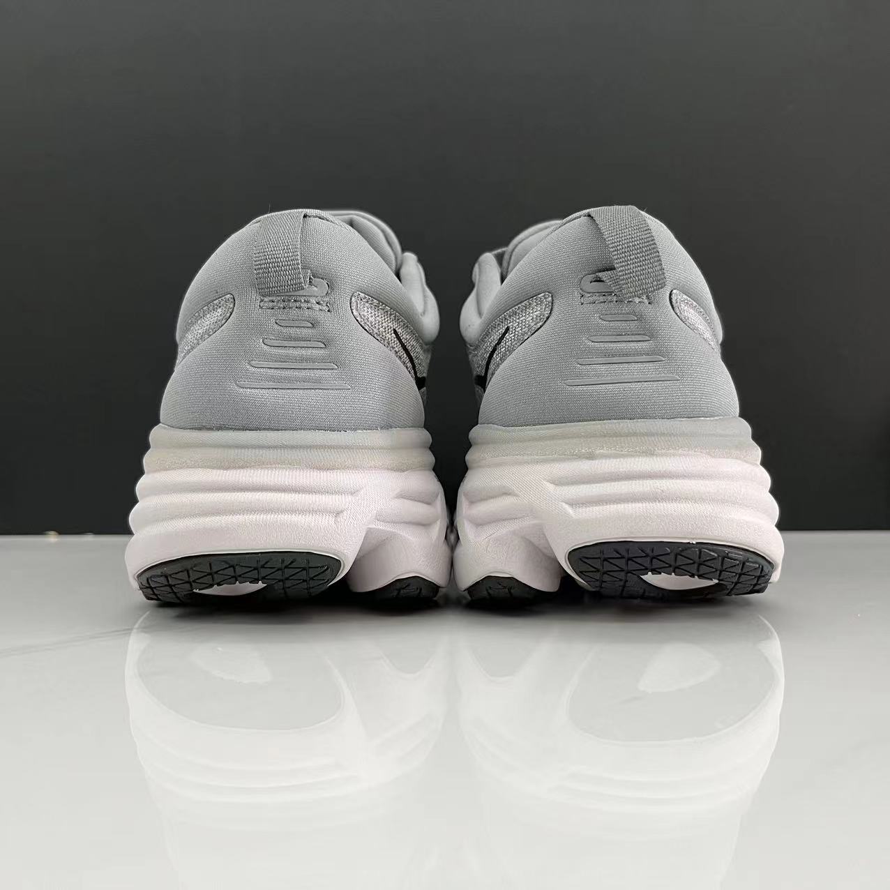 Hoka One One Bondi 8 Breathable Low-top Running Shoes Sneakers Gray