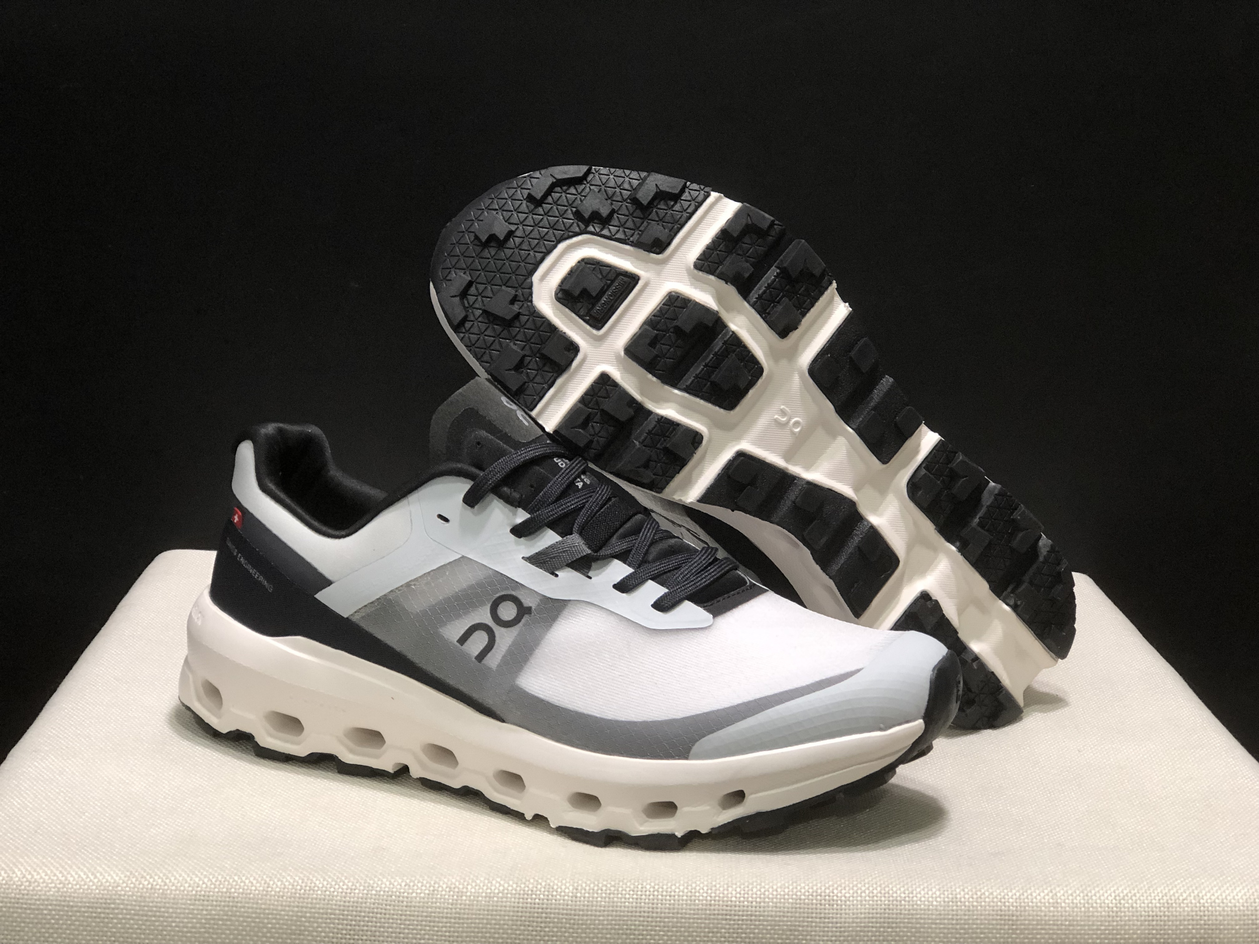On Running Cloudvista 2 Waterproof Trail Running Shoes Black/White/Haze Blue